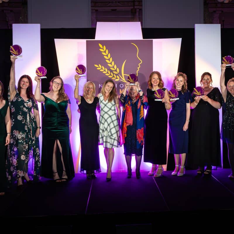 EnviroSystems team celebrating two awards at a recent event.